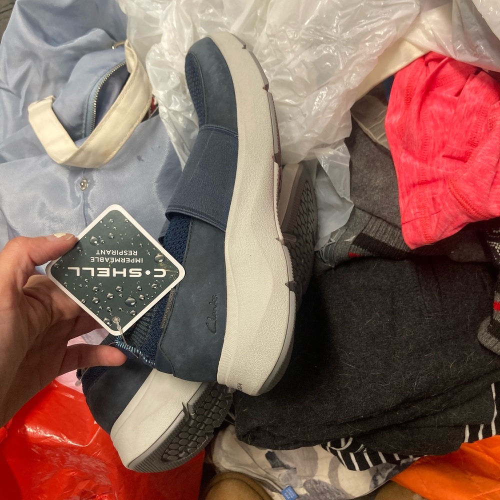 Clarks Wavewalk waterproof and suede sneakers